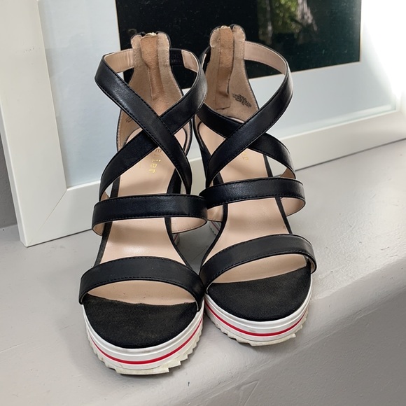 Nicole Miller Size 7 Platform Wedge Sandals - Picture 4 of 5